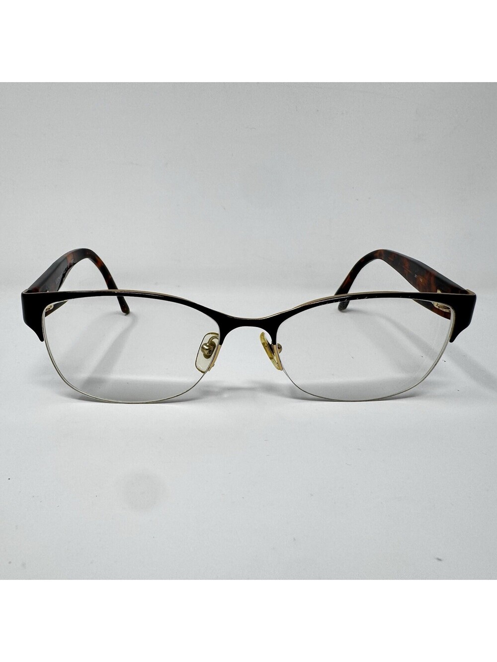 Versace MOD 1222 1344 Havana Brown Half Rim Eyeglass Frames 53-17-140